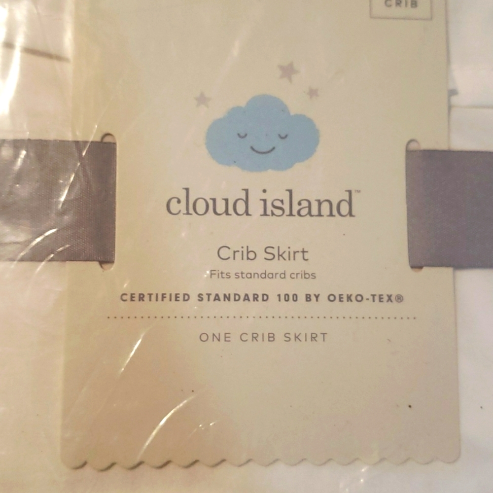 Cloud Island Crib Skirt NEW